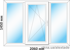 Металлопластиковые окна в спальню WDS 500 2060х1450мм